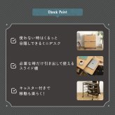 デスク チェア ヴィンテージ調 ミニ スライド棚付き 幅60cm コンパクト PC ワーク 収納付き キャスター付き 省スペース 在宅ワーク 作業机 木目調 おしゃれ