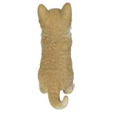 置物 猫 おねだりビスケットとら白猫 高さ23cm woobia ウービア リアル かわいい おしゃれ 玄関 インテリア オブジェ ガーデン とら猫 おねだり ねこ ネコ 動物 癒し 棚 北欧 プレゼント ギフト 新築祝い 猫好き