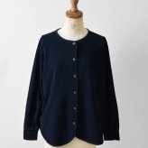 【BARNDOOR バーンドア】 ドット ボタン ミニ裏毛 袖口 リブ カーディガン(1217005)レディース 春 夏 ゆったり 北欧 アウター 羽織 ジャケット ナチュラル 服 新作 シンプル おしゃれ コーディネート 人気 30代 40代 50代 60代 母の日 クリスマス ギフト プレゼント