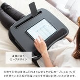 テーブルクッション マウストレー付 サイドテーブル プラコ テレワーク 在宅勤務 膝上テーブル CN-80T ひざ上テーブル クッション付テーブル ラップトップテーブル 持ち運びテーブル テーブル ナイトテーブル ミニ
