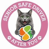 カーサイン 高齢者マーク SENIOR SAFE DRIVER ネベロング ステッカー シール 直径13cm 肉球 日本製 車