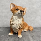 犬 置物 大きい 見上げるチワワ 横幅26.8cm woobia ウービア かわいい おしゃれ ガーデン インテリア オブジェ 巨大 プレゼント 北欧 玄関 雑貨 動物 モダン 面白い 庭 ギフト 屋外 家 リアル 玄関先 ガーデンオーナメント