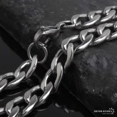 ステンレス 喜平ネックレス チェーンネックレス 丸み なめらか シルバー 7mm 2サイズ シンプル 存在感 メタル お洒落 メンズ 男性 金属アレルギー対応