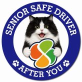 カーサイン 高齢者マーク SENIOR SAFE DRIVER キムリック マグネット 強力 直径13cm 肉球 日本製 車 ステッカー