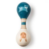 メリーマイヤー ライカ アライグマ&バニー ウッドラトル 14.5cm ウサギ | Leika 知育 玩具 ベビー 赤ちゃん 用品 かわいい ファーストトイ モンテッソーリ Mary Meyer 木製 がらがら 積み木 正規輸入品