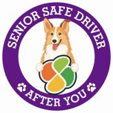 カーサイン 高齢者マーク SENIOR SAFE DRIVER スムースコリー ステッカー シール 直径13cm 肉球 日本製 車
