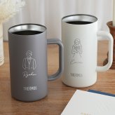 【結婚式 電報 ギフト】サーモス 名入れ ビールジョッキ ペアセット 600ml・720ml |結婚祝い　結婚記念日　誕生日 記念日 誕生祝い 名入れ 名前入り 保冷 保温 結婚祝い お祝い 退職 THERMOS ビールジョッキ タンブラー コップ プレゼント ギフト 贈り物 披露宴 二次会