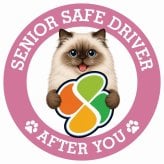 カーサイン 高齢者マーク SENIOR SAFE DRIVER ヒマラヤン ステッカー シール 直径13cm 肉球 日本製 車