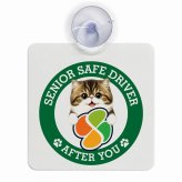 カーサイン 高齢者マーク SENIOR SAFE DRIVER ミヌエット 車内用 吸盤タイプ 収れん火災防止タイプ 肉球 日本製 車 ステッカー