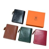 ラッピング済 ギフトセット ベリーズヨーク 二つ折り財布 メンズ レディース 本革 牛革 コンパクト財布 薄型 小銭入れ付き ブラック ブラウン グリーン レッド 誕生日 プレゼント ギフト BELLIES YORK 成人 卒業 入学
