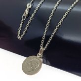 誕生年のプレゼント 【誕生年 ラッキーコイン DIME（ダイム）ネックレス】 ネックレス 名入れ の代わりに誕生年 誕生日プレゼント 男性 メンズ 20代 30代 40代 50代 60代 20歳 二十歳 18歳 卒業 入学 夫 息子 彼氏 男子 ラッキーチャーム