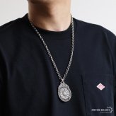 シルバー925 曼荼羅ネックレス ごつめ 干支 ペンダントネックレス 六字真言 ペーパーチェーン メンズネックレス シルバー 回転ギミック 太め 大きめ 重厚感 梵字 幾何学模様 金剛杵 燻し 精巧 男性 金属アレルギー対応