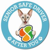 カーサイン 高齢者マーク SENIOR SAFE DRIVER コーニッシュレックス マグネット 強力 直径13cm 肉球 日本製 車 ステッカー
