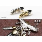 シルバー925 イーグルヘッドビーズ シルバービーズ シルバー 頭金イーグル ビーズ イーグルネックレス カスタムパーツ 1個