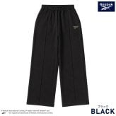 Reebok リーボック スウェットパンツ レディース ワイドパンツ ピンタック イージーパンツ 裏起毛 暖かい ロゴ 防寒 スタイルアップ 脚長 スポーツブランド ストリート ルームウェア M L LL 黒 RL-6501 2026FW Karlas