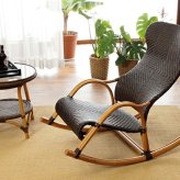 ロッキングチェア ラタン 籐製 パーソナルチェア 肘掛け ハイバック ラタンチェア 椅子 イス リ ス 和室 和風 和モダン ナチュラル アジアン 祖父 祖母 プレゼント おすすめ リラックス 敬老の日 父の日 母の日 家具 インテリア コンパクト 弾力