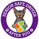 カーサイン 高齢者マーク SENIOR SAFE DRIVER ライコイ ステッカー シール 直径13cm 肉球 日本製 車