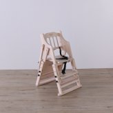 ベビーチェア LBR 折りたたみ 完成品 天然木 ライトブラウン・ホワイトウォッシュ W47×D62×H77cm座面高42/48/54cm 子供椅子 キッズチェア 木製 ライトブラウン ホワイトウォッシュ おしゃれ