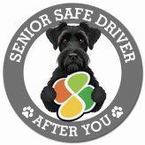 カーサイン 高齢者マーク SENIOR SAFE DRIVER ジャイアントシュナウザー マグネット 強力 直径13cm 肉球 日本製 車 ステッカー