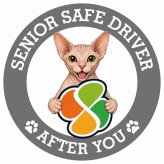 カーサイン 高齢者マーク SENIOR SAFE DRIVER スフィンクス ステッカー シール 直径13cm 肉球 日本製 車