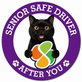 カーサイン 高齢者マーク SENIOR SAFE DRIVER ボンベイ マグネット 強力 直径13cm 肉球 日本製 車 ステッカー