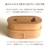 Fave 猫 黒ネコ スリム入子型 曲げわっぱ 弁当箱  天然木 二段 わっぱ 木製 スリム オリジナル ペット 動物 アニマル ホワイトデー