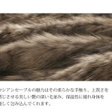 ロシアンセーブル ケープ 編み込みデザイン ポンチョ ボレロ セーブル ボンボン レディース 毛皮 ファー ブラウン ストール 秋 冬 母 女性 ギフト プレゼント 7F (01000123r)