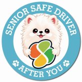 カーサイン 高齢者マーク SENIOR SAFE DRIVER ポメマル マグネット 強力 直径13cm 肉球 日本製 車 ステッカー