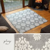 ラグ カーペット ふっくら シュシュ 約200×240cm ウレタン入り フランネル ジャガード織 姫系 ホット カバー
