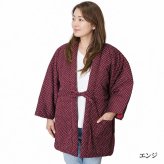 はんてん  レディース どてら 日本製 綿入り はんてん 米粒柄 7660 MI-11 久留米 保温 奴 袖無し 半天 袢纏  丹前 冬 暖かい 部屋着 誕生日 ギフト 冬 ちゃんちゃんこ どんぶく 誕生日 ルームウエア 防寒着 冬 クリスマス ギフト 贈答 40代 50代 60代 70代