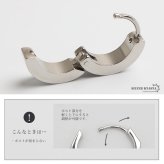 ステンレス シンプルピアス 彫り込み 模様 フープピアス メタリック シルバー ワンポイント 星 スター 米印 ※ プチプラ 片耳1点 つけっぱなしok メンズ 男性 金属アレルギー対応 イヤリング
