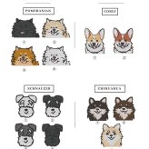 nametag-face ネームタグフェイス ペットうちの子グッズ 犬種 イラスト うちの子 ネームワッペン M Lサイズ 大きめサイズ ネーム ワッペン 刺繍 文字 犬 ハーネス Julius-K9 ユリウス お名前 ペット お名前ワッペン 刺繍ワッペン アイロン接着 マジックテープ 迷子札 愛犬グッズ