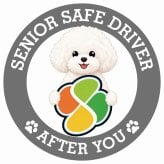 カーサイン 高齢者マーク SENIOR SAFE DRIVER ビションプー ステッカー シール 直径13cm 肉球 日本製 車