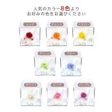 ガラスの靴 プリザーブドフラワー 花 【パープル】 天然石 カルセドニー  ｜ 誕生日プレゼント 女性 推し活に人気のシンデレラ風フラワーギフト ｜ 紫 バラ 推しカラー ケース入り リボン付 花婚式のお祝いにも人気 結婚4周年 【花ソムリエ】