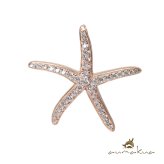 ハワイアンジュエリー シルバー ペンダントトップ スターフィッシュ ヒトデ ひとで 海星 ジルコニア シルバー925 ネックレス チェーン別売 ピンクコーティング aumakua 彼女 妻 女性 レディース 誕生日 プレゼント ハロウィン 【品番：445-11-03】