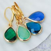ピアス 金属アレルギー サージカルステンレス フープ 落ちない 引っかからない 外れにくい フック カラフルストーン アクリル しずく 雫 ドロップ ひと粒 片耳 1個