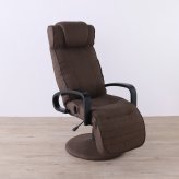 リクライニングチェア 高さ調節 回転式 リクライニング フットレスト付き グリーン・ダークブラウン W55xD74-139xH112-118cm座面高40-46cm パーソナルチェア リラックスチェア 一人掛け グリーン ダークブラウン おしゃれ 新生活