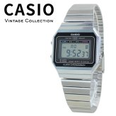 箱なし カシオ 腕時計 メンズ レディース CASIO デジタル ブラック シルバー 薄型 レトロ ヴィンテージ メタル ユニセックス 海外モデル 逆輸入 シンプル 仕事 通勤 誕生日 プレゼント ギフト 成人 卒業 入学