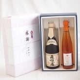 感謝の贈り物ボックス 芋焼酎とワインの贅沢な競演2本セット(シャンモリ デラウェア オレンジワイン10度(山梨県) 本格芋焼酎 森伊蔵 25度(鹿児島県)) 500ml×1本 720ml×1本