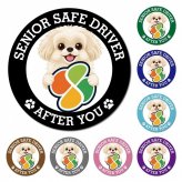カーサイン 高齢者マーク SENIOR SAFE DRIVER ペキプー マグネット 強力 直径13cm 肉球 日本製 車 ステッカー