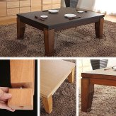 こたつ 長方形 モダンリビング継ぎ脚こたつ-ディレット 105x75cm 継脚 高さ調整 テーブル ローテーブル 炬燵 コタツ モダン 天然木 木製 日本製 国産 テレワーク リモートワーク 在宅ワーク