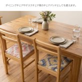 チェアパッド 36×36cm キリム PVC ポリ塩化ビニル 手洗い 折りたたみ 椅子用マット 座面クッション 持ち運び ブルー ピンク ダイニングチェア レジャー