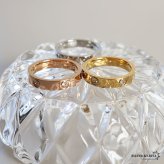 ステンレス メタルリング ストーンリング つやつや 平打ちリング ゴールド シルバー ピンク 指輪 プチプラ 高見え 大人 可愛い きらきら レディース 女性 金属アレルギー対応