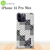 iPhone14 ProMax iPhone14 Pro Max スマホケース 背面ケース ハードケース パッチワーク 黒 +アルファベット 2022年 9月発売 nk-i14pm-1063i