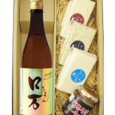 ★ 送料無料 ★ ロ万 （ ろまん ） 純米吟醸  720ml ＋ チーズおつまみ 4種セット【 9438 】【 日本酒・おつまみセット 】【 要冷蔵 】【 ハロウィン 贈り物 ギフト プレゼント 誕生日 結婚のお祝い 】