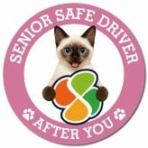 カーサイン 高齢者マーク SENIOR SAFE DRIVER スキフトイボブテイル マグネット 強力 直径13cm 肉球 日本製 車 ステッカー