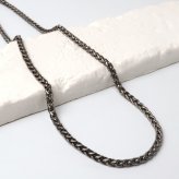 チタン 幅4mm スピガチェーンネックレス シルバー メンズ ウィートチェーン 細身 ボリューム感 編み込み デザイン アクセサリー シック 立体感 大人 シンプル カジュアル 首飾り 単品使い 重ね着け 金属アレルギー対応