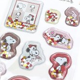 スヌーピー ＆ベル カプセルシール アイボリー 文具 SNOOPY