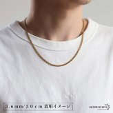 ステンレス 喜平ネックレス チェーンネックレス 幅5タイプ 長さ3サイズ ゴールドネックレス 18KGP 6面カット 細身 太め 極太 シンプル 重厚感 普段使い メンズ 男性 金属アレルギー対応
