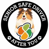 カーサイン 高齢者マーク SENIOR SAFE DRIVER ラフコリー ステッカー シール 直径13cm 肉球 日本製 車